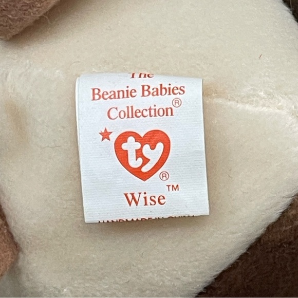 Ty Beanie Baby Original Wise 1997/98 Tag Errors Retired P.E. Pellets Rare Plush - Picture 5 of 6